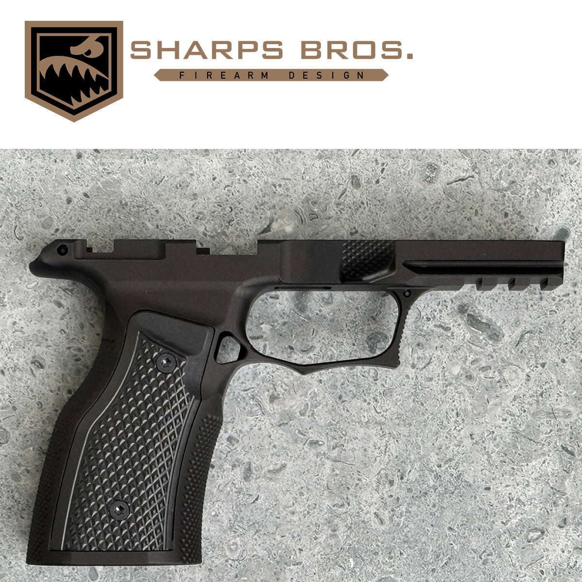 Sharps Bros P365 XMACRO Grip Module - Blacked out aluminum - MANUAL SAFETY - SBGM07-G3-BLK