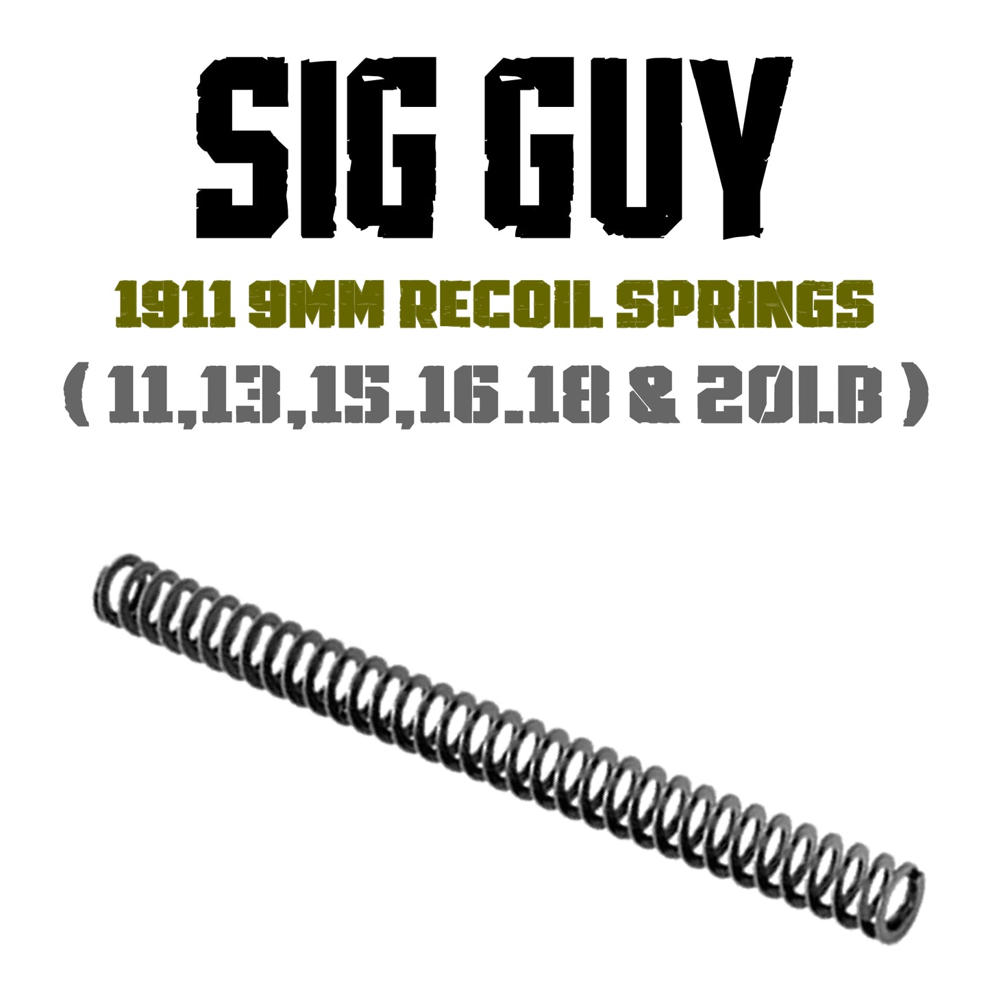 Sig Guy SIG 1911 Flatwire Recoil Springs - Govt Model