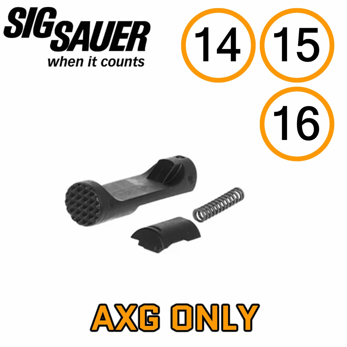 SIG Sauer MAGAZINE RELEASE ASSEMBLY, P320 AXG, SPRING, STOP