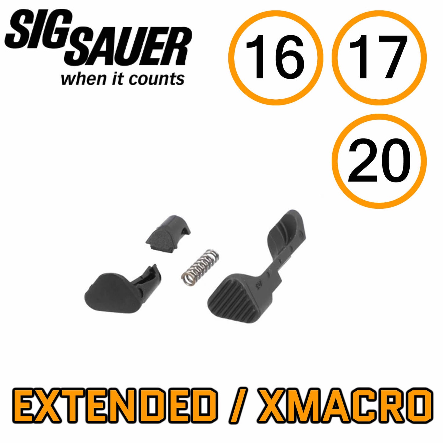 SIG Sauer Magazine Catch Assembly, P365, X-MACRO, Extended, BLK
