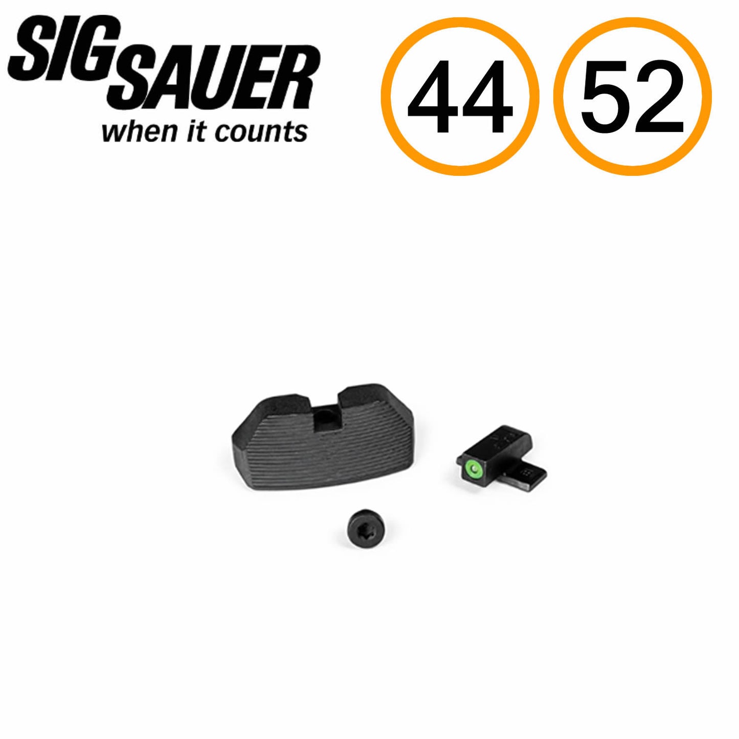 SIG Sauer P211 SIGHT SET, STANDARD HEIGHT, XRAY3 FRONT, BLACKED OUT REAR, BLK