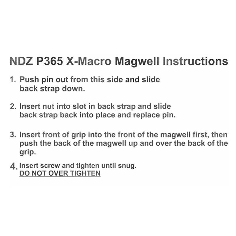NDZ SIG Sauer P365 XMACRO & FUSE Magwell - V2