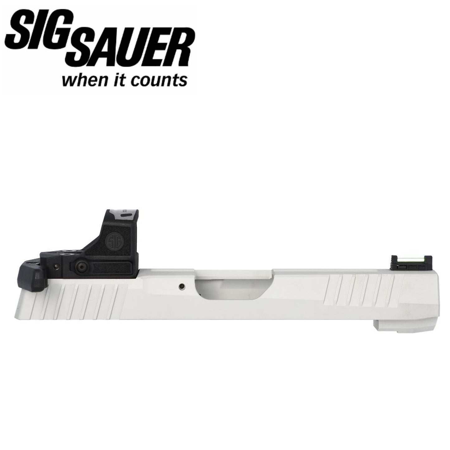 SIG Sauer P322 SLIDE ASSEMBLY, .22LR. 4IN. ROMEO-RS, SLIDE RACKER, WHT