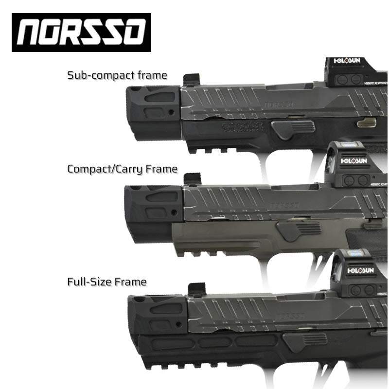 Norsso N320 Compact/Carry BBK Compensator, 9mm - BLACK image 7