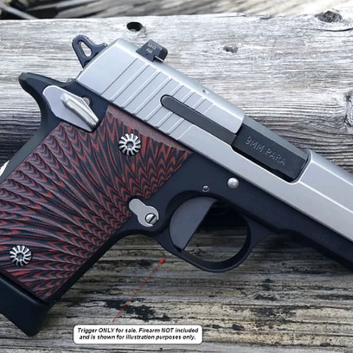 Armory Craft P238 / P938, Colt Mustang, Kimber Micro 9 - Flat trigger - SOLID image 3