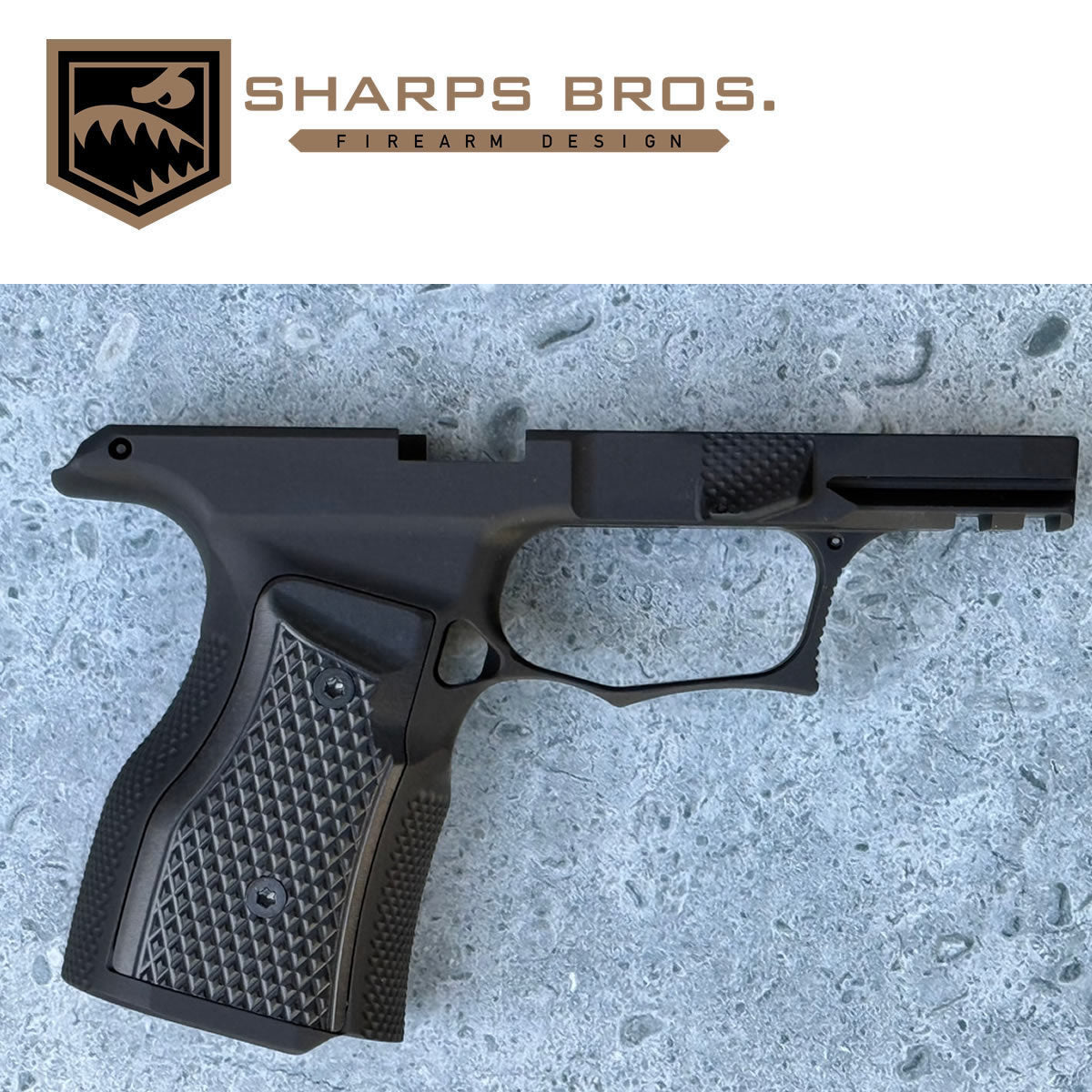 Sharps Bros P365X / P365XL Grip Module - Blacked Out Aluminum - SHARPSBGM01-G3-BLK
