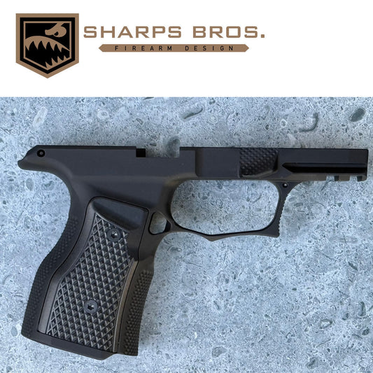 Sharps Bros P365X / P365XL Grip Module - Blacked Out Aluminum - SHARPSBGM01-G3-BLK