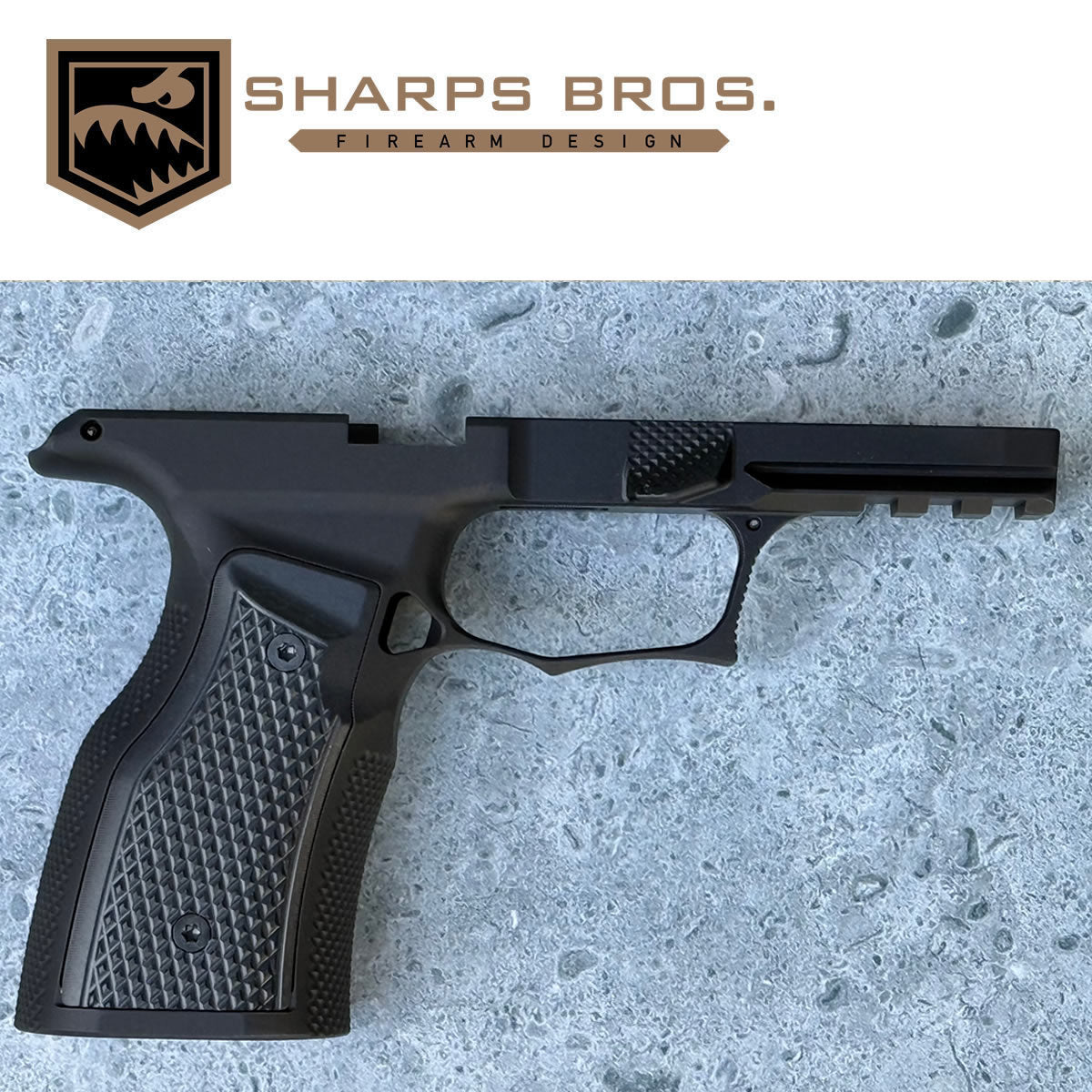 Sharps Bros P365 XMACRO Grip Module - Blacked Out Aluminum - SHARPSBGM05-G3-BLK