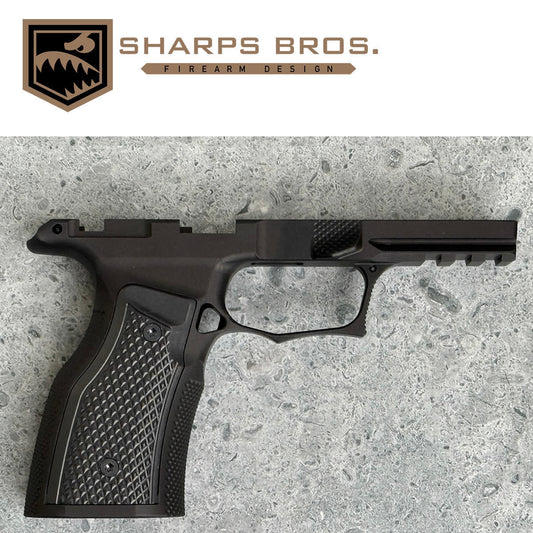 Sharps Bros P365 XMACRO Grip Module - Blacked out aluminum - MANUAL SAFETY -  SBGM07-G3-BLK