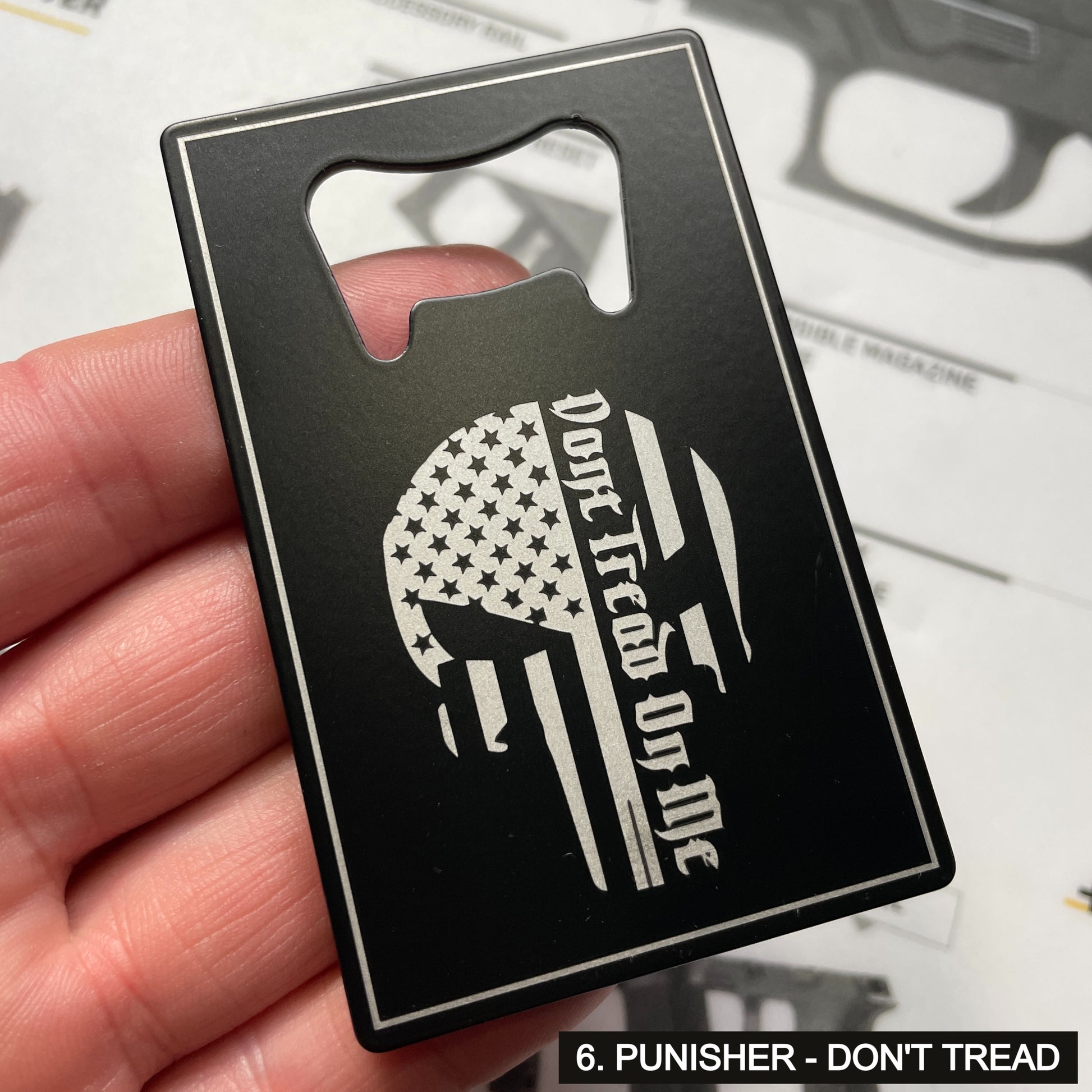 Sig Guy Black Coated Stainless Steel Laser Engraved Credit Card Bottle Openers image 6