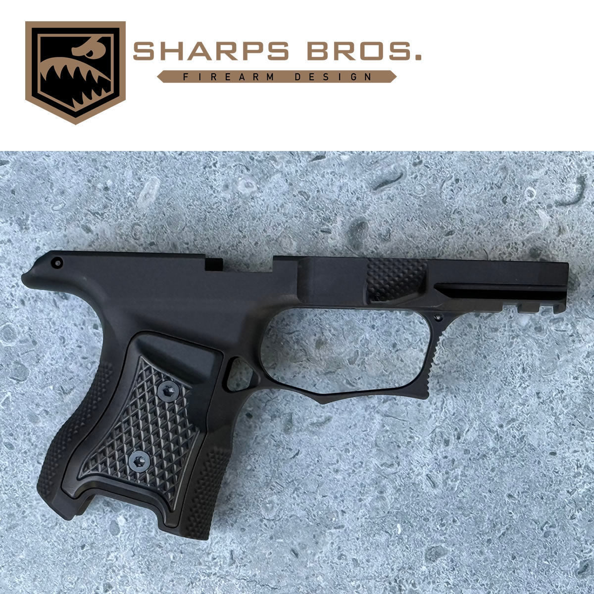 Sharps Bros P365 Grip Module - Blacked Out Aluminum - SHARPSBGM19-G3-BLK