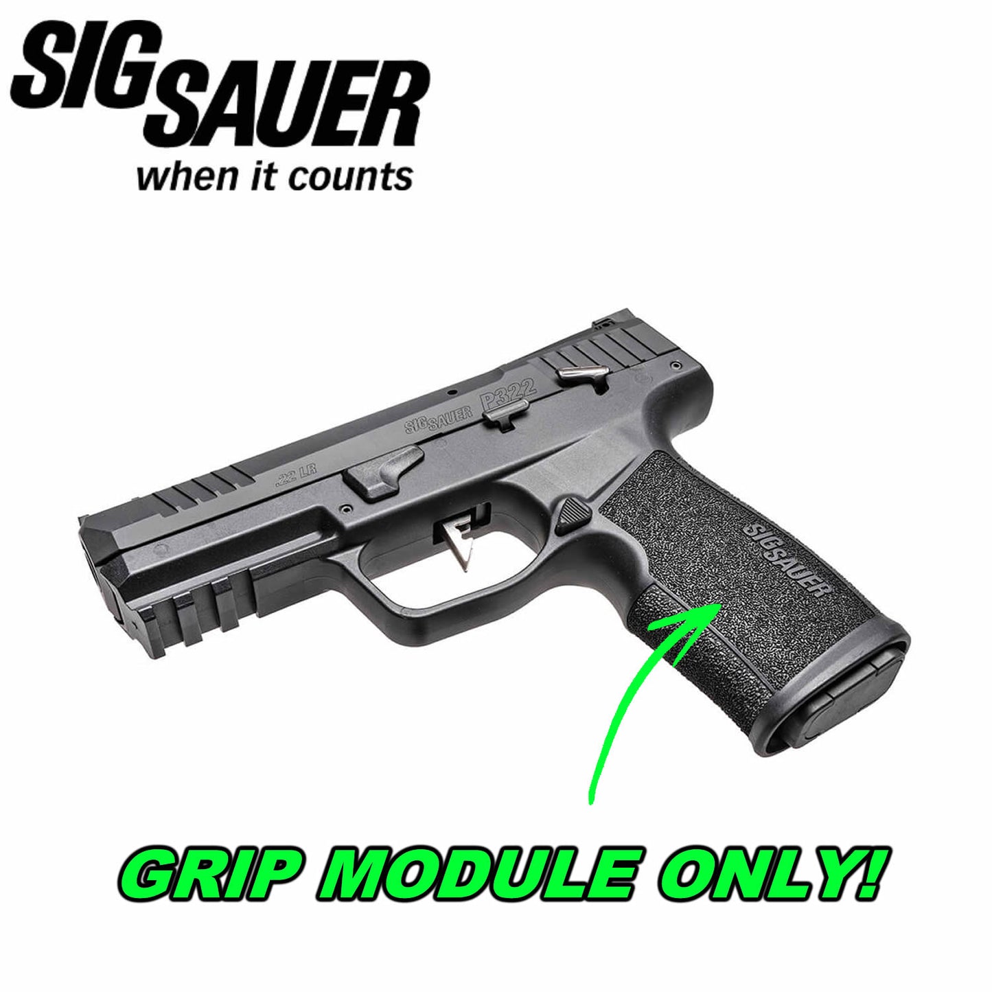 SIG Sauer P322 GRIP MODULE, BLACK