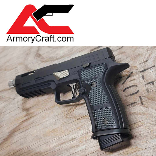 Armory Craft - P320 AXG BRASS Grips - TYPE 2 - BLACK image 0