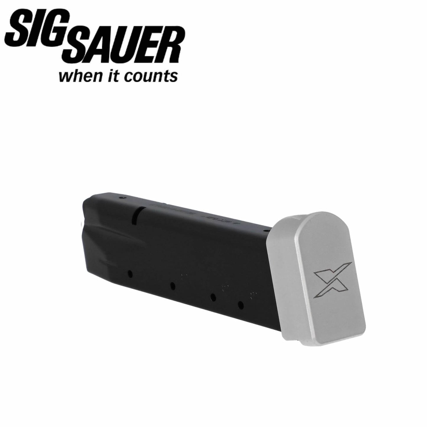 SIG SAUER P226 9MM 20RD PREMIUM EXTENDED MAGAZINE-SILVER BASEPAD
