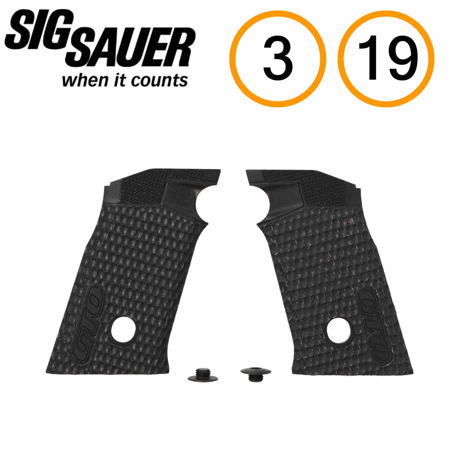 SIG Sauer P211 GTO GRIP PANEL SET, G10, BLACK