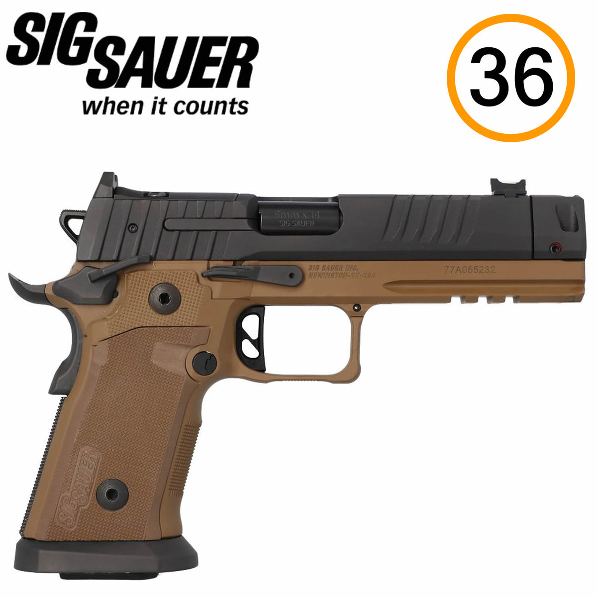 SIG Sauer P211-GTO 9MM SLIDE ASSEMBLY, SIG-LOC OPTIC READY, BLACK