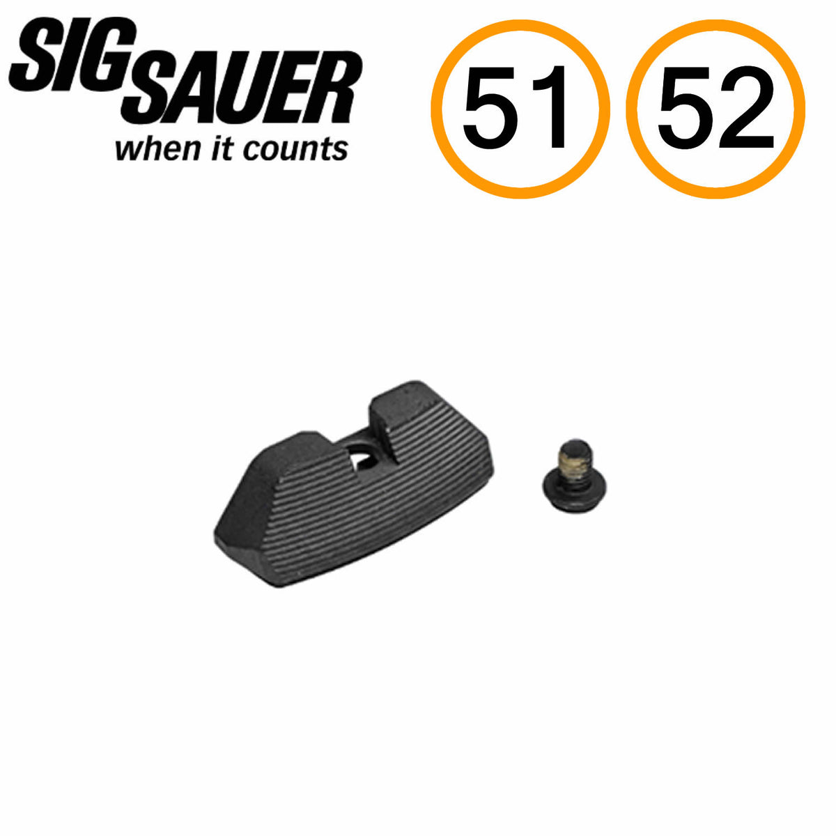 SIG Sauer P211 REAR SIGHT, SCREW, M3, XR HEIGHT,  DLC, BLK