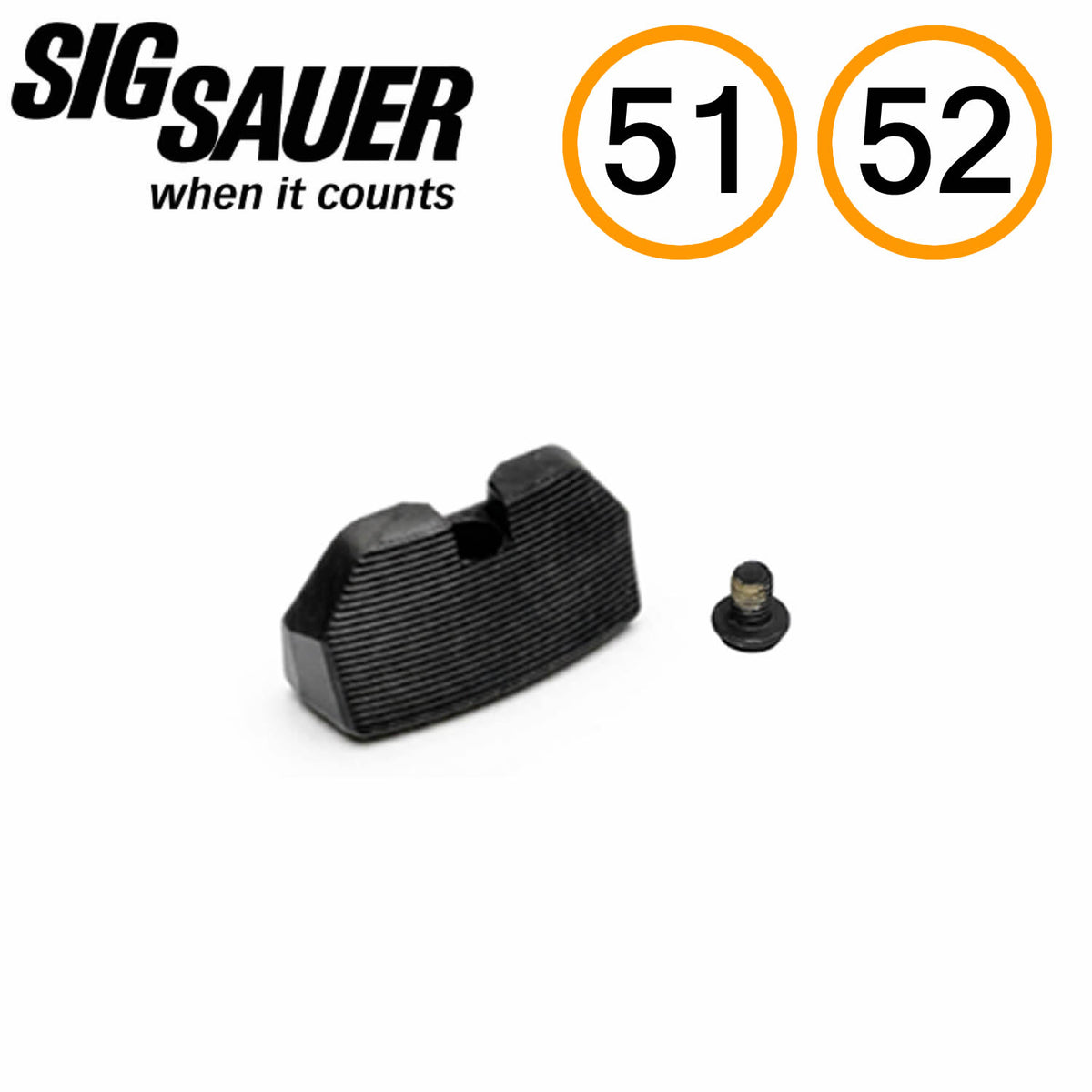 SIG Sauer P211 REAR SIGHT, SCREW, M3, SH HEIGHT, DLC, BLK