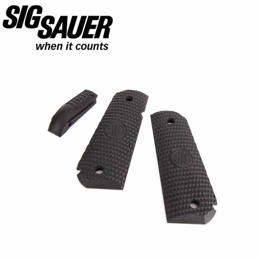 SIG Sauer G10 BLACK PIRANHA GRIPSET WITH FASTBACK MAINSPRING HOUSING, FULL-SIZE