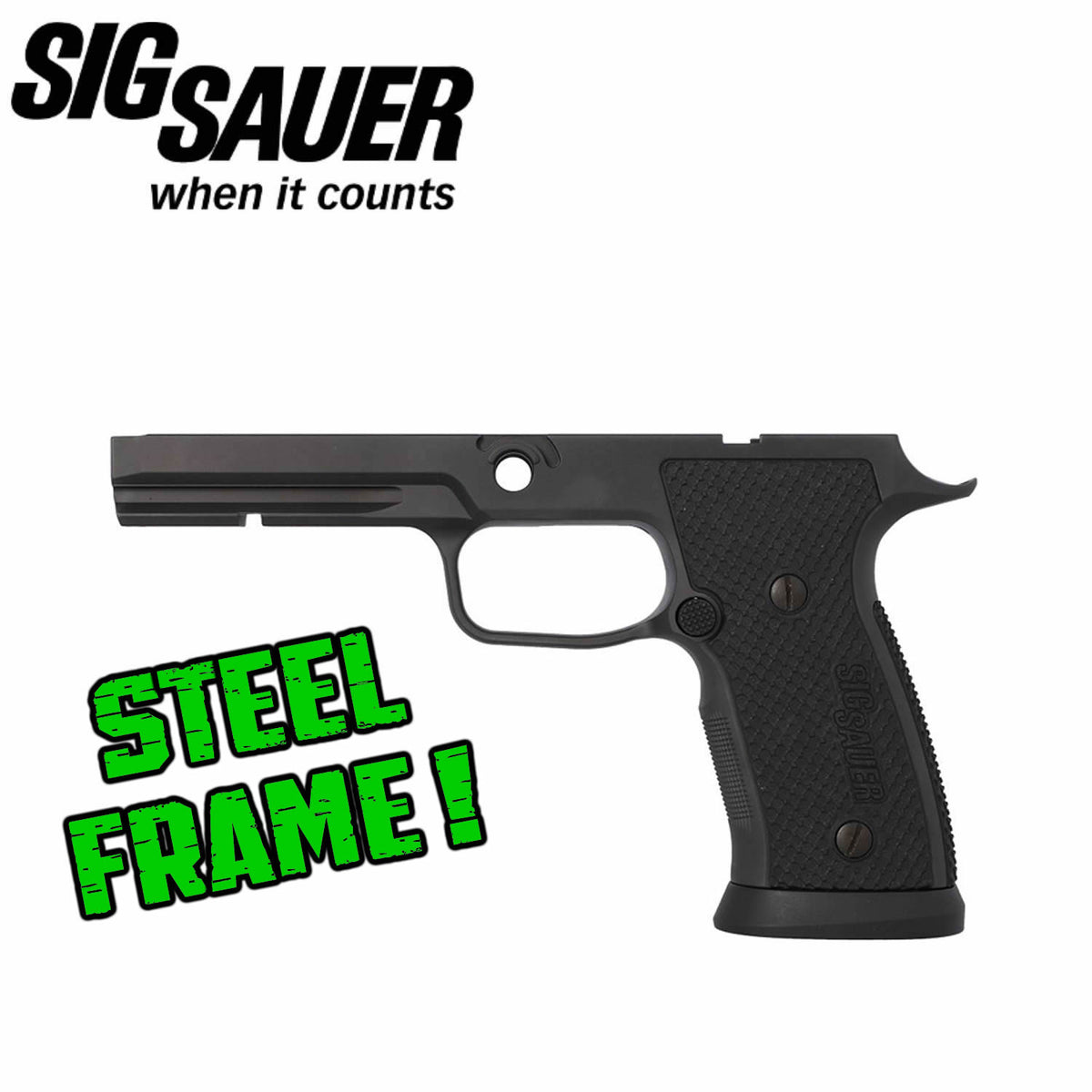 P320 FULL SXG 9MM/40/.357 GRIP MODULE - BLACK